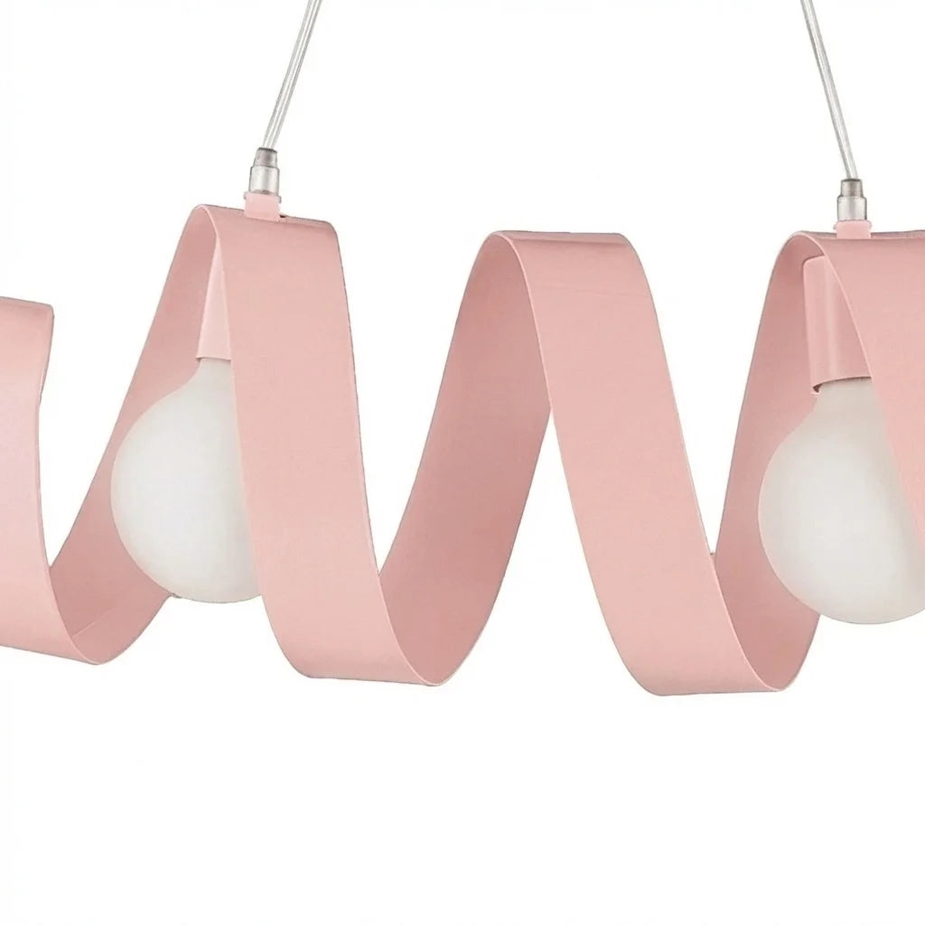 Sospensione Helix 2 Luci Rosa LuceArt Classic