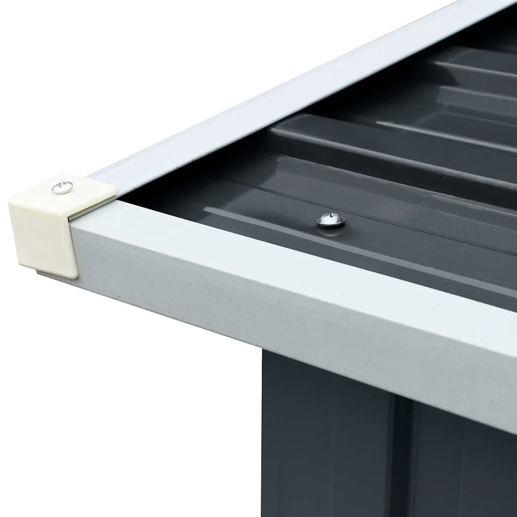 Capannone da Giardino in Acciaio Zincato 330x92x153cm Antracite 47088