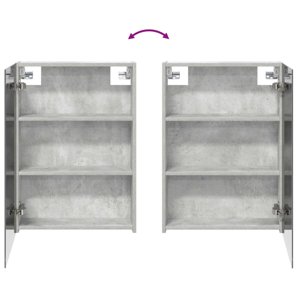 Mobiletto per specchio da bagno con lo scaffale Grigio cemento