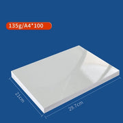 Papier fotografico A4 100 fogli, una faccia con trattamento rapido per inchiostro, per stampanti a inchiostro, resistente all'acqua, per colori fotografici