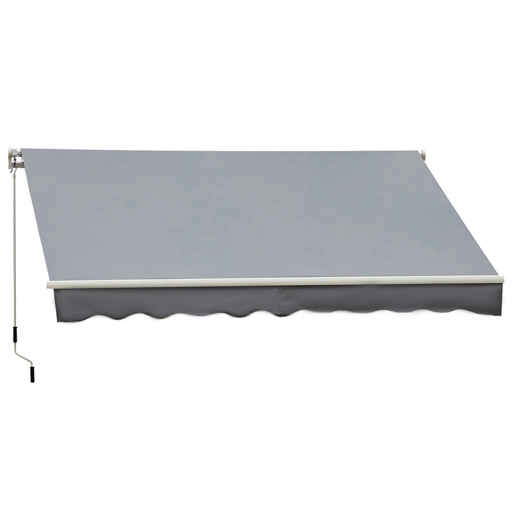 Toldo Manuale Retrattile per Balcone ¨C zephmum ¨C Grigio 300x250 cm