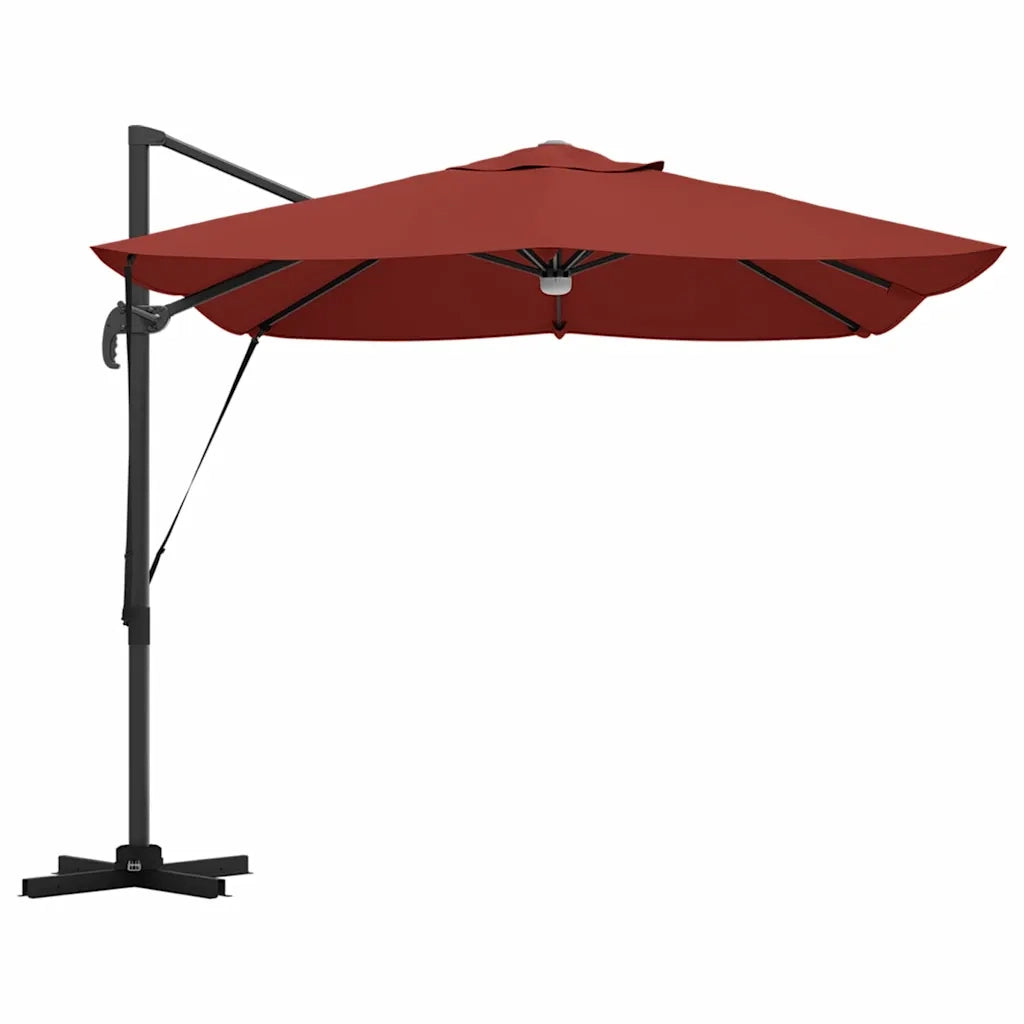 Ombrelloneda-Ombrello da giardino balcone Terracotta 351 x 250 x 253 cm Poliestere e Alluminio