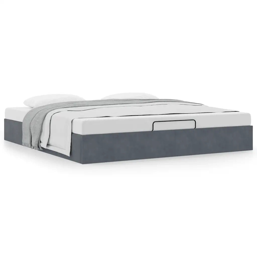 Struttura Letto Pouf senza Materasso 160x200 cm in Velluto 3310974