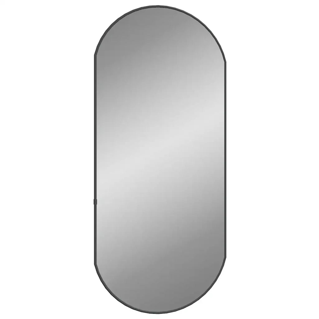 Specchio da Parete | Specchio decorativo Nero 80x35 cm Ovale