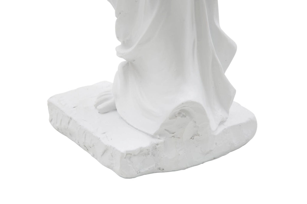 Scultura Statua Woman 14x12x49 cm in Poliresina Bianco