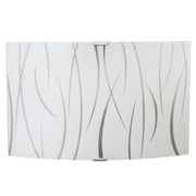 Applique 1xE27 Montatura Argento Vetro Lastra Bianco E-Energy Simone