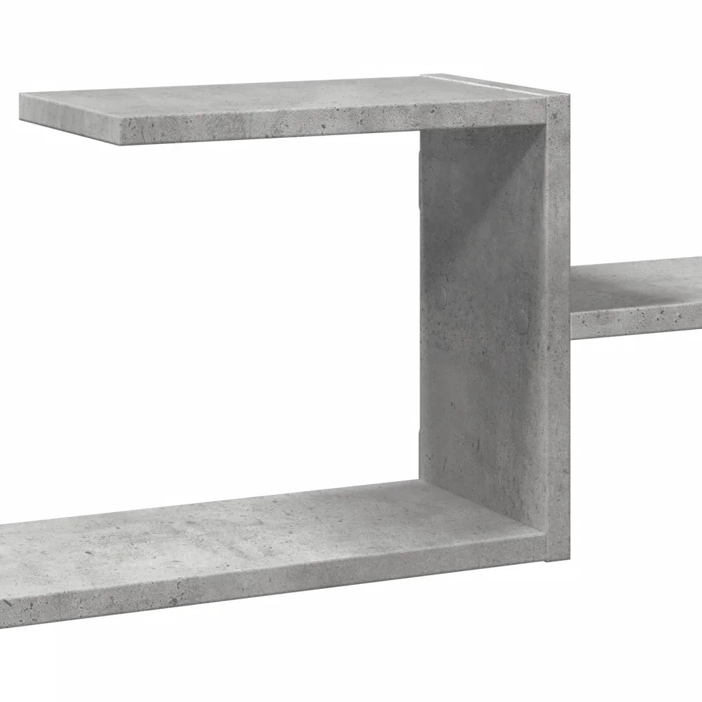 Scaffale a Muro | Mensola a parete Grigio Cemento 104x15x49 cm in Truciolato