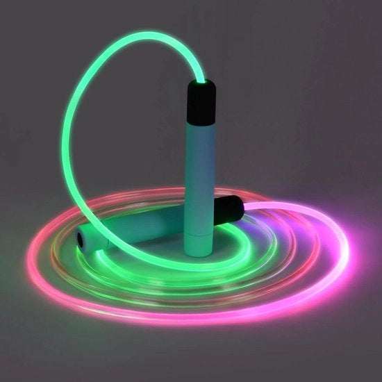 Corda a spirale con contatore e illuminazione LED per fitness per adulti con maniglie antiscivente