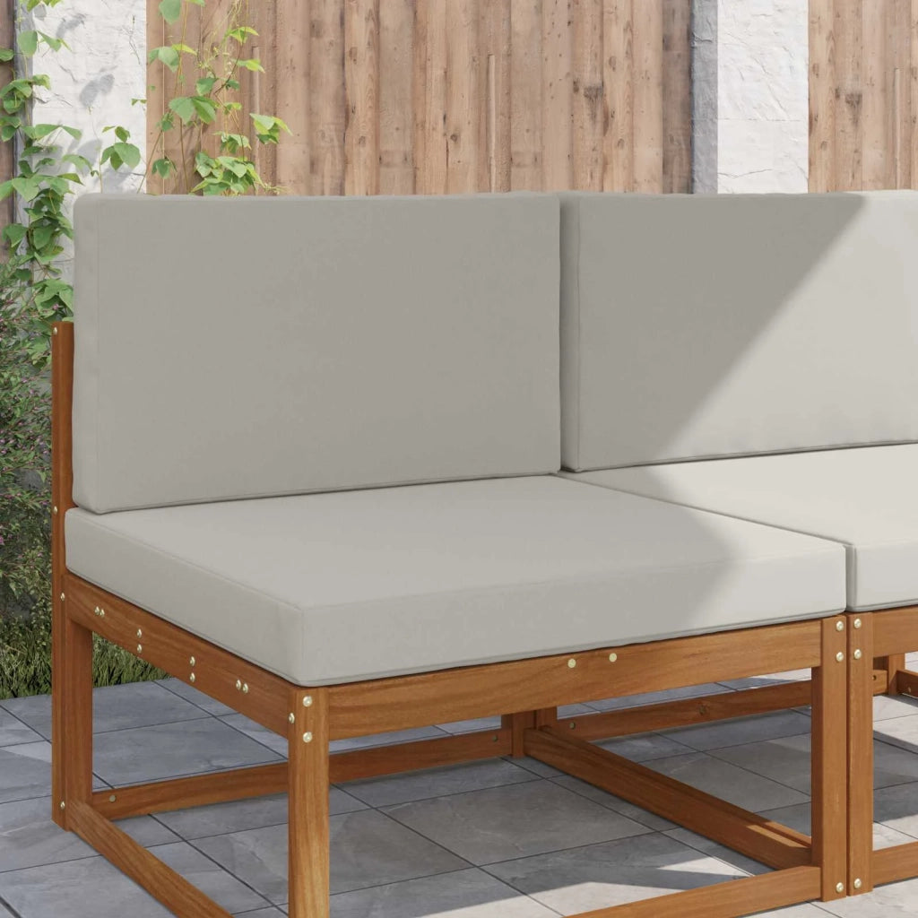 Cuscino per divano da esterno 2 pcs Grigio Poliestere