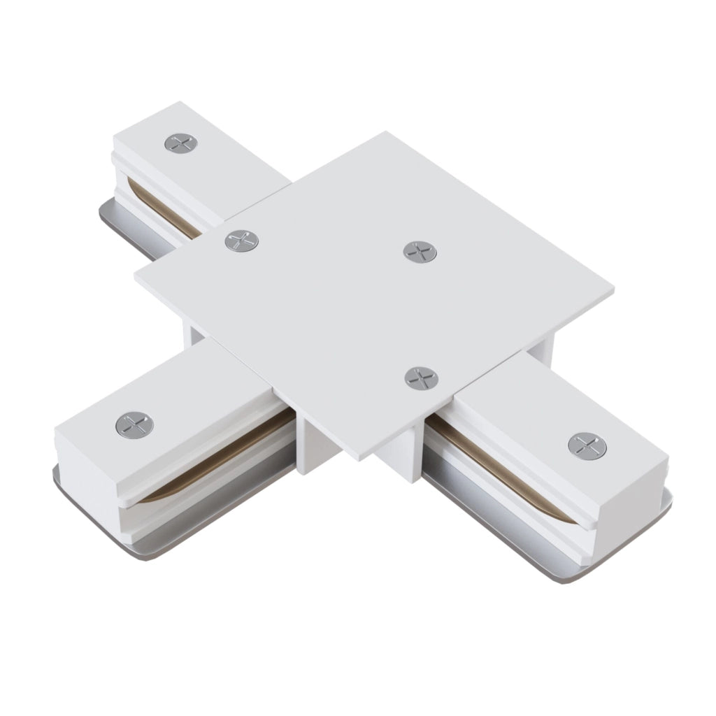 Connettore a T per Sistema Illuminazione a Binario Monofase Bianco