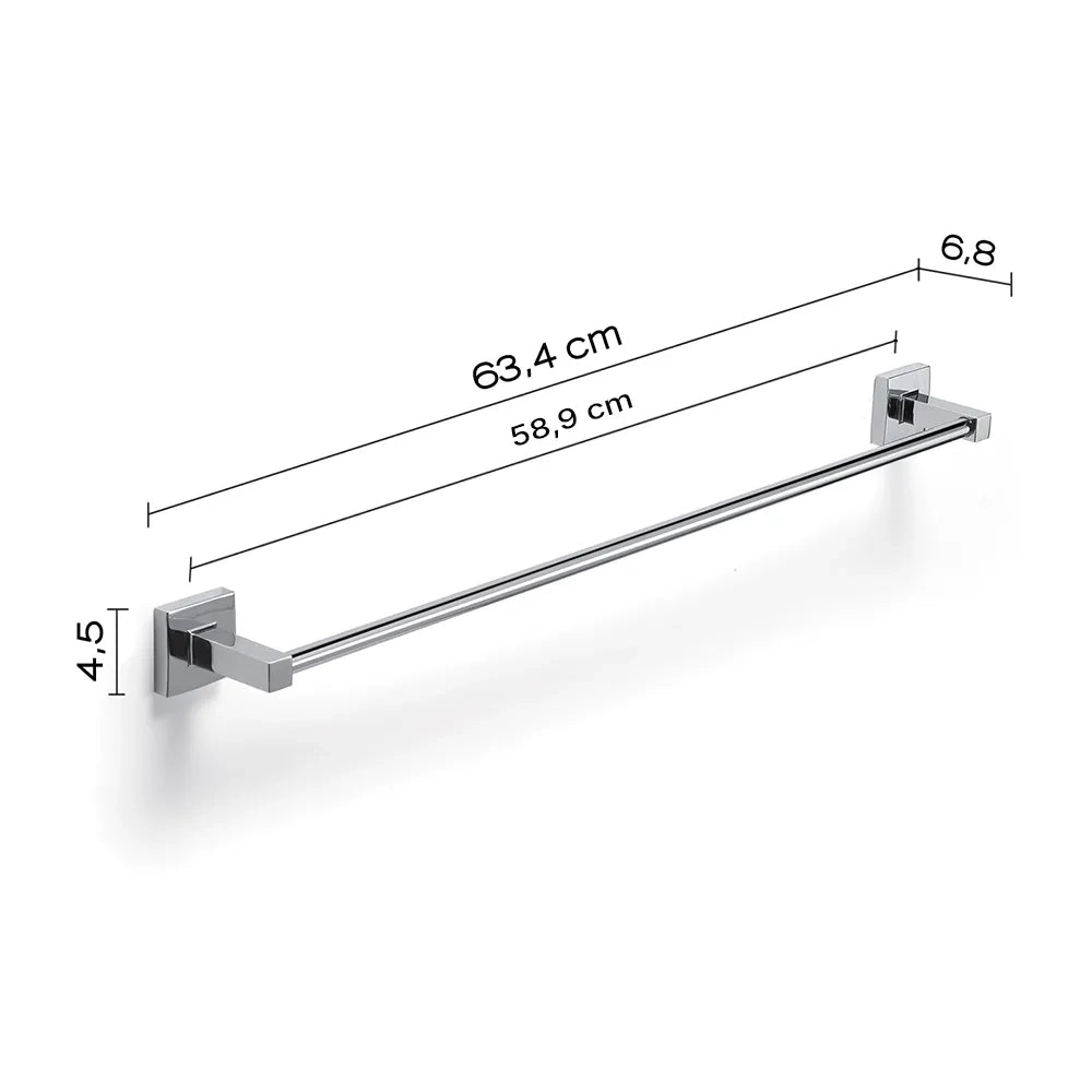 Portasalviette a muro 60 cm Gedy in acciaio cromato | Olimpo