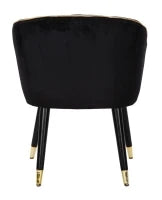 Poltrona Paris Nera/Gold Cm 62X58X78