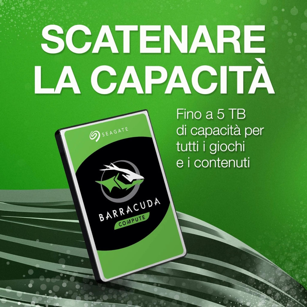 BarraCuda 1TB, Unità disco interna, 2.5", SATA 6 GB/s, 5400 RPM, 128 MB cache (ST1000LM048)