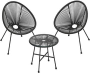 Set di tre sedie Acapulco - banco da giardino - arredamento esterno - comfort ergonomico - dimensioni: sedie 64x65x77cm, tavolo 50,5x52cm
