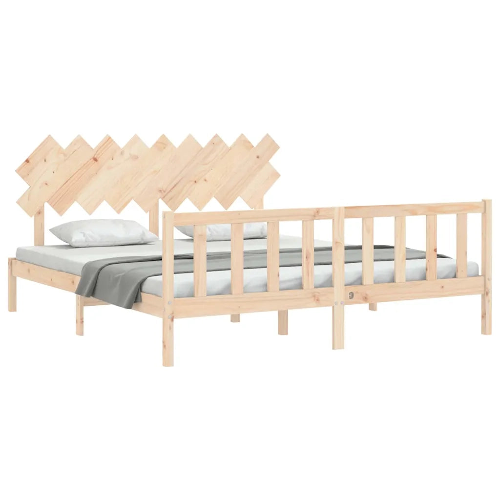Giroletto con Testiera Super King Size in Legno Massellocod mxl 81255