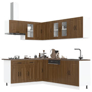 Set Mobili da Cucina 11 pz Kalmar Rovere Marrone in Truciolato 3314888