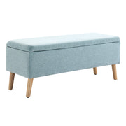 Divano con cassetti e gambe in legno ¨C zephmum ¨C verde chiaro 110x39x45 cm