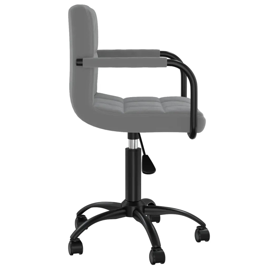 Sedia da Ufficio Girevole Grigio Scuro in Velluto 334711