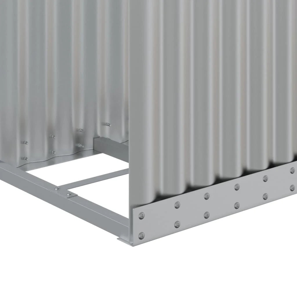 Portalegna argento 40 x 45 x 100 cm acciaio zincato Argento 02_0043795
