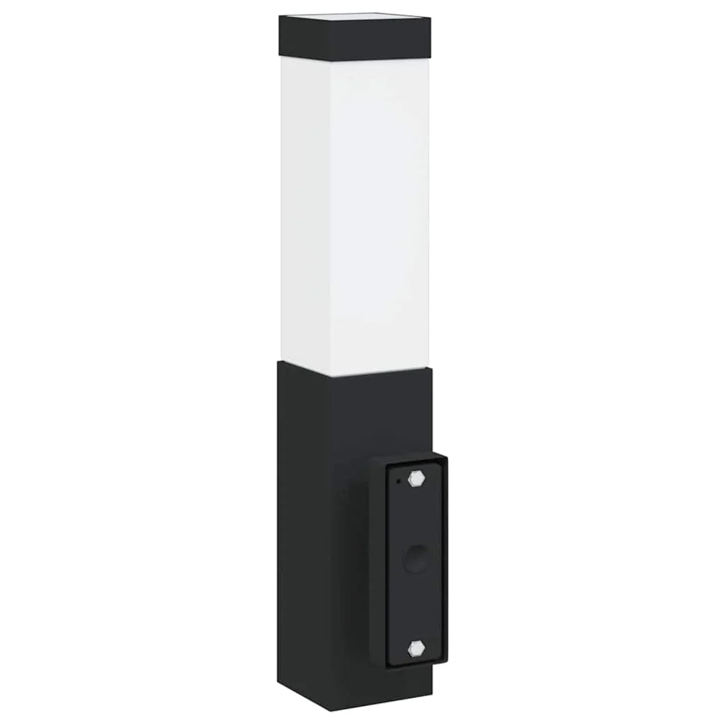Set di 2 moderne lampade da parete per esterni resistenti alle intemperie 10,5 x 6 x 33 cm in acciaio inox nero 02_0056514