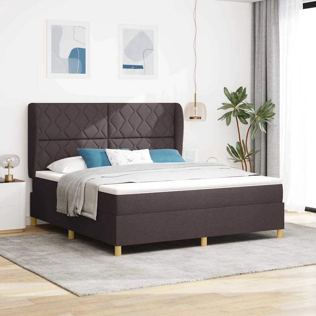 Letto con molle e materasso Grigio Scuro 90x190 cm Tessuto 3340833