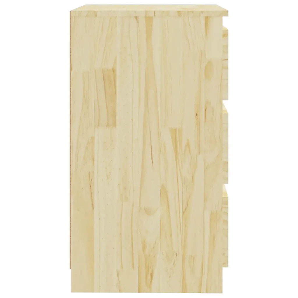 Comodino-Tavolino da notte 60x36x64 cm in Legno Massello di Pino
