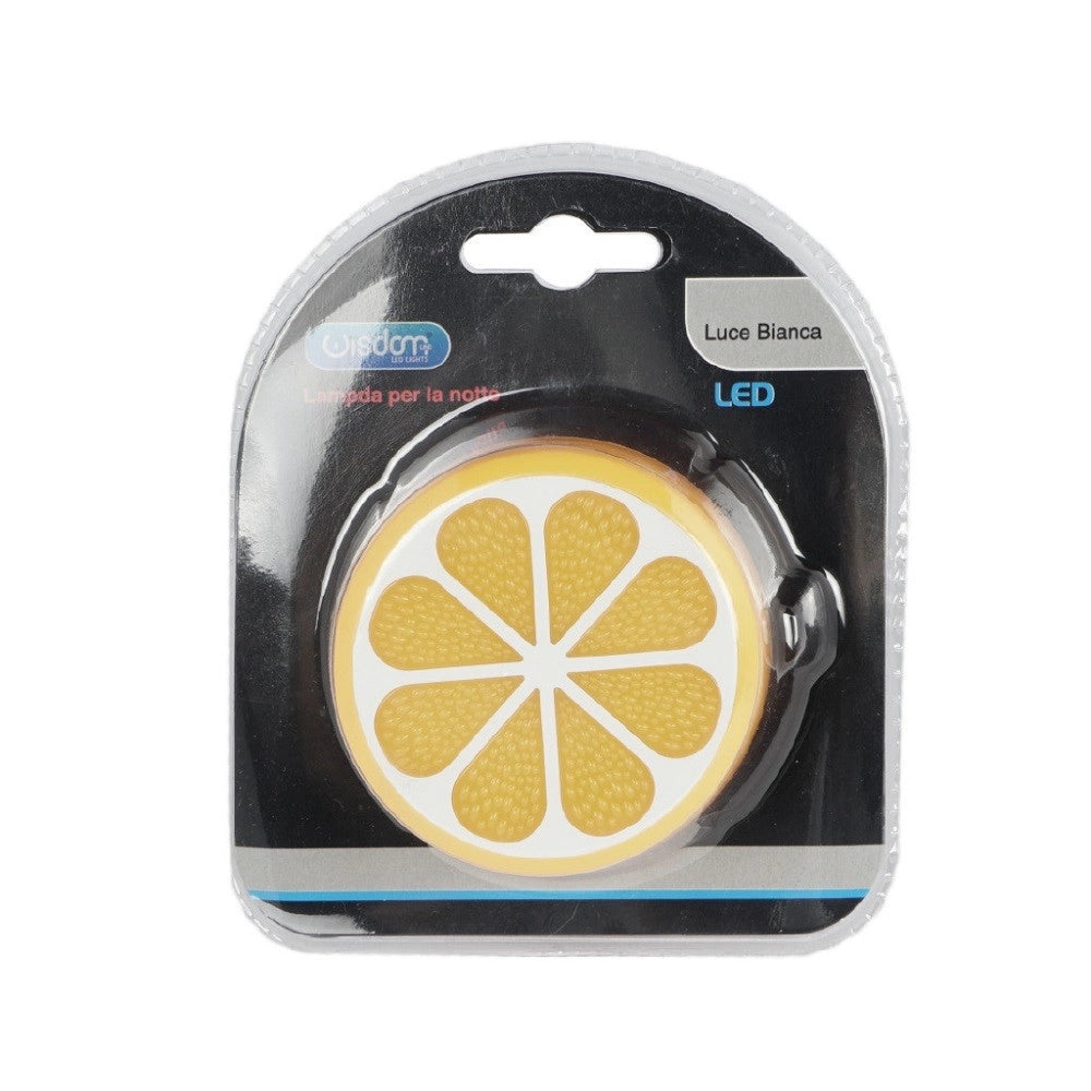 Trade Shop - Luce Led Notturna A Forma Di Mezza Arancia Luce Bianca Lampada Cameretta Bambini -
