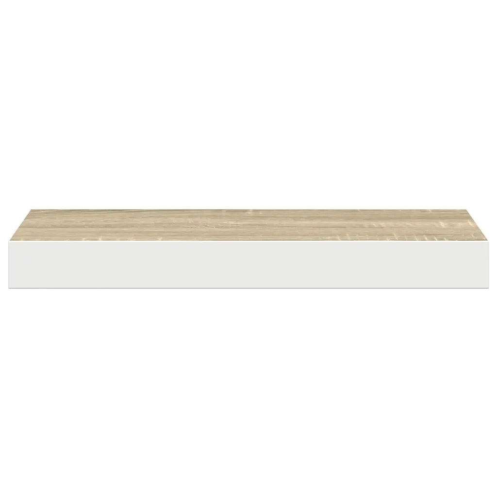 Scaffali a Parete 2 pz Rovere e Bianco 40x23x3,8 cm in MDF cod mxl 59596