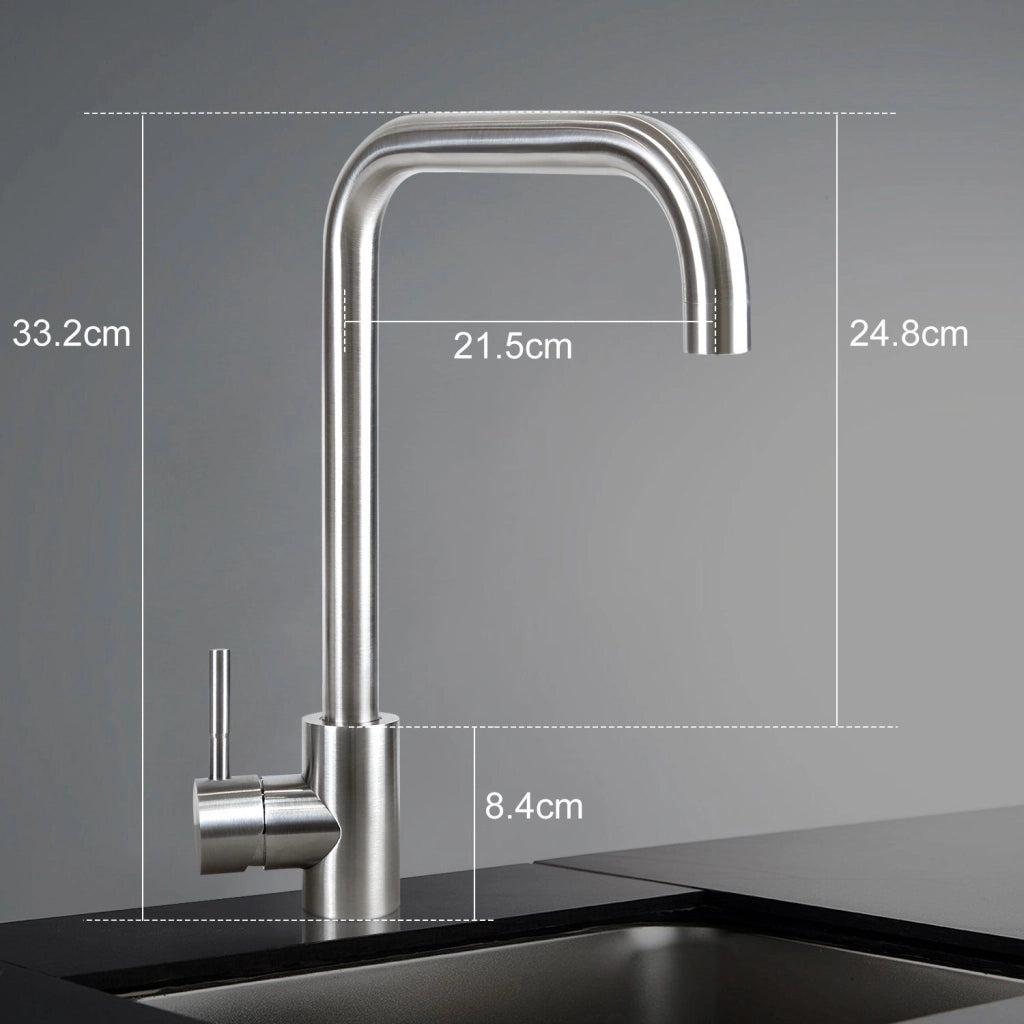 ZMH Miscelatore in acciaio inox con miscelatore girevole a 360°