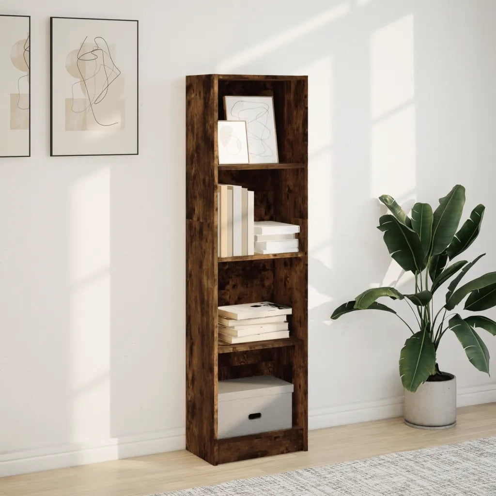 Libreria Rovere Fumo 40x24x143 cm in Truciolato 857787