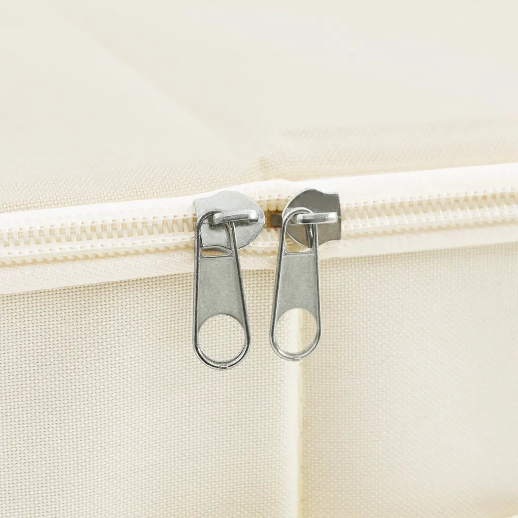 Scatole Portaoggetti 2pz in Tessuto 70x40x18 cm Crema 332908