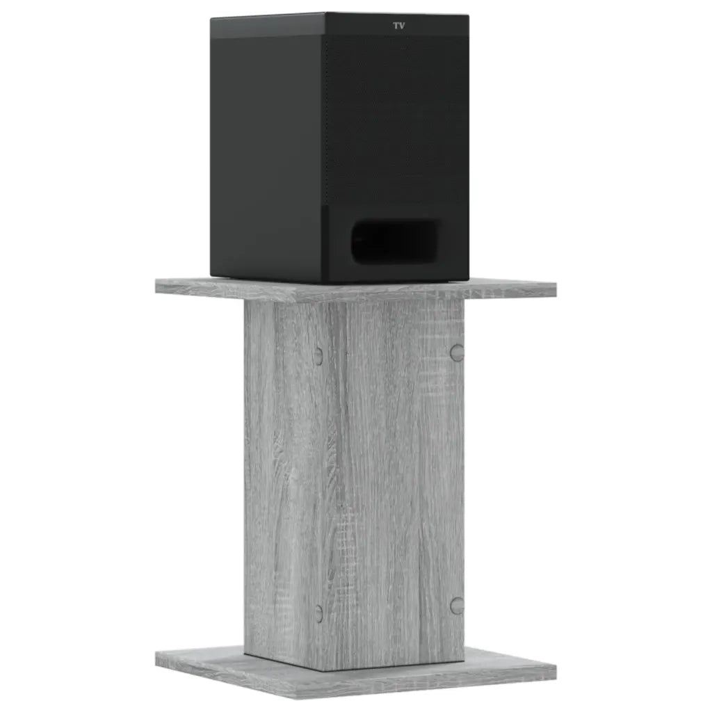 Supporti Altoparlanti 2 pz Grigio Sonoma 30x30x40cm Multistrato 852650