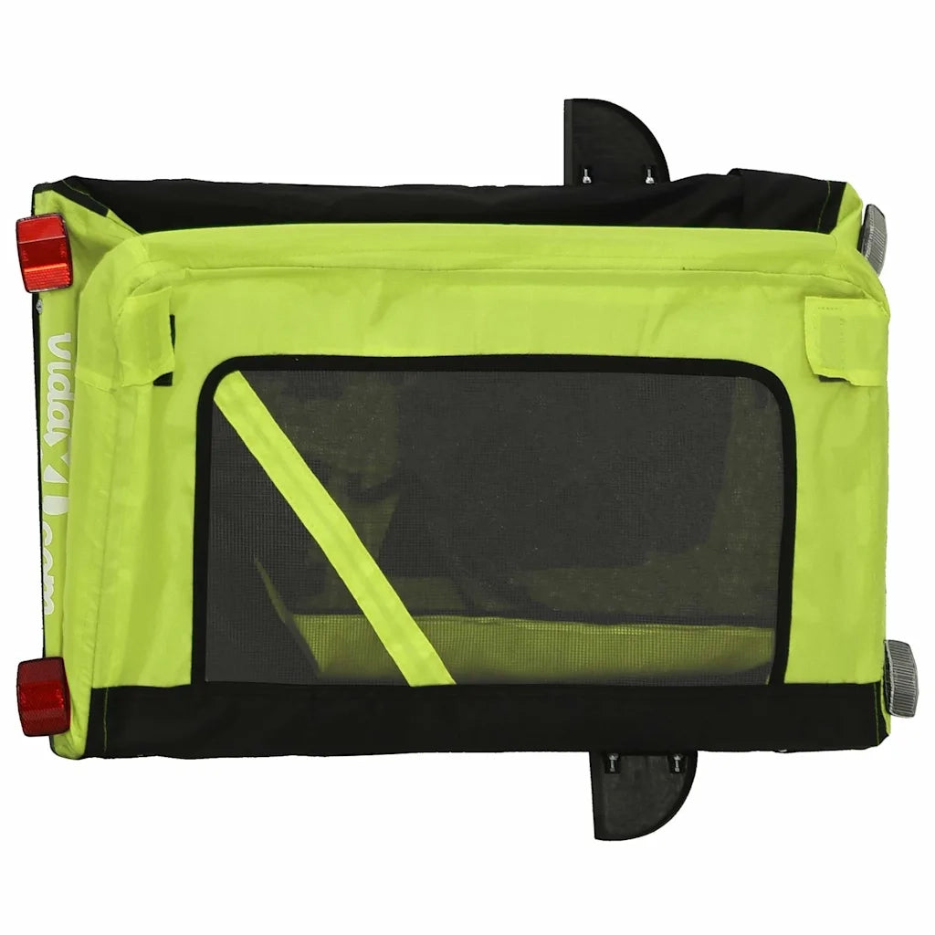 Rimorchio da Bici per Animali Verde e Nero Oxford e Ferro CFW5874244