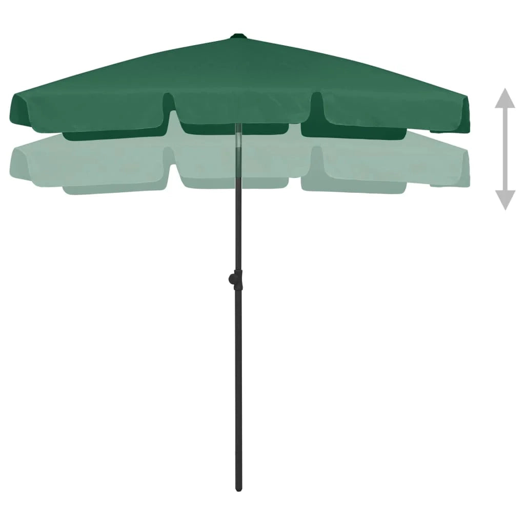 Ombrellone da spiaggia 180 x 120 cm verde 02_0008409