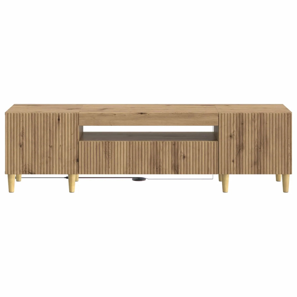 Mobile TV LED Rovere Artigianale Legno ingegnerizzato 896694