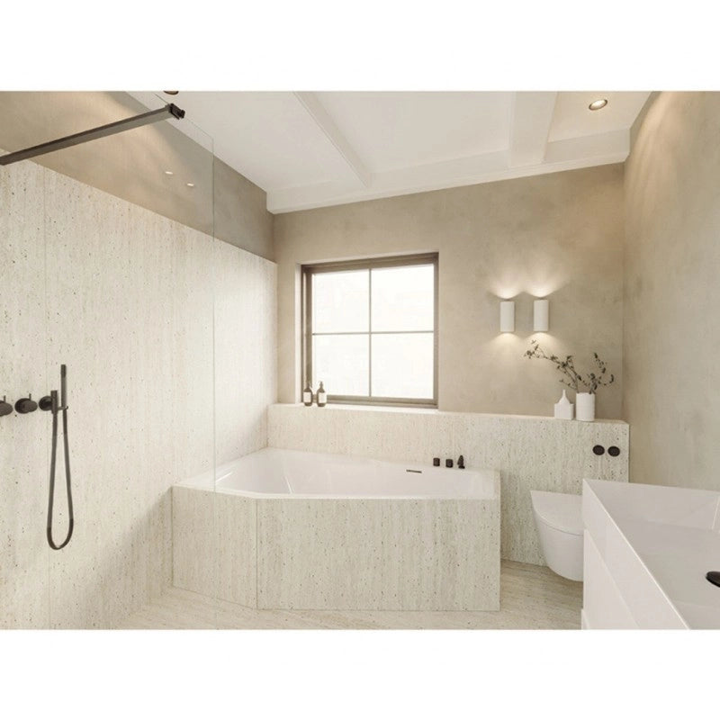 Vasca da bagno grande in acrilico ad angolo destro RIHO RETHINK SPACE L 180x110 cm