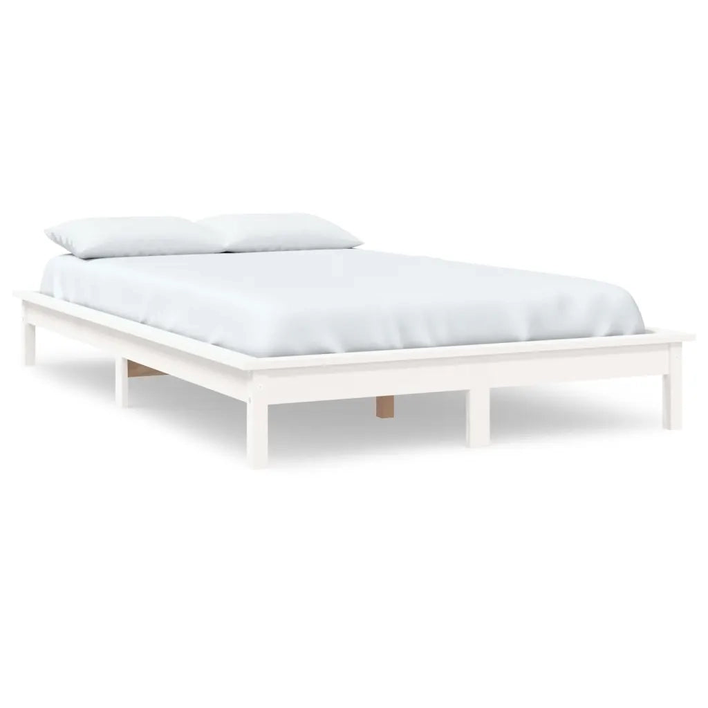 Giroletto Bianco 180x200 cm Super King Legno Massello di Pino 820557