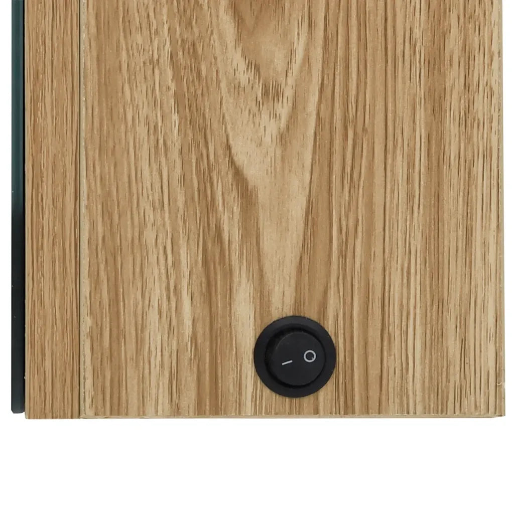 Armadietto Bagno con Specchio e LED Rovere 50x13x70 cm cod mxl 74651