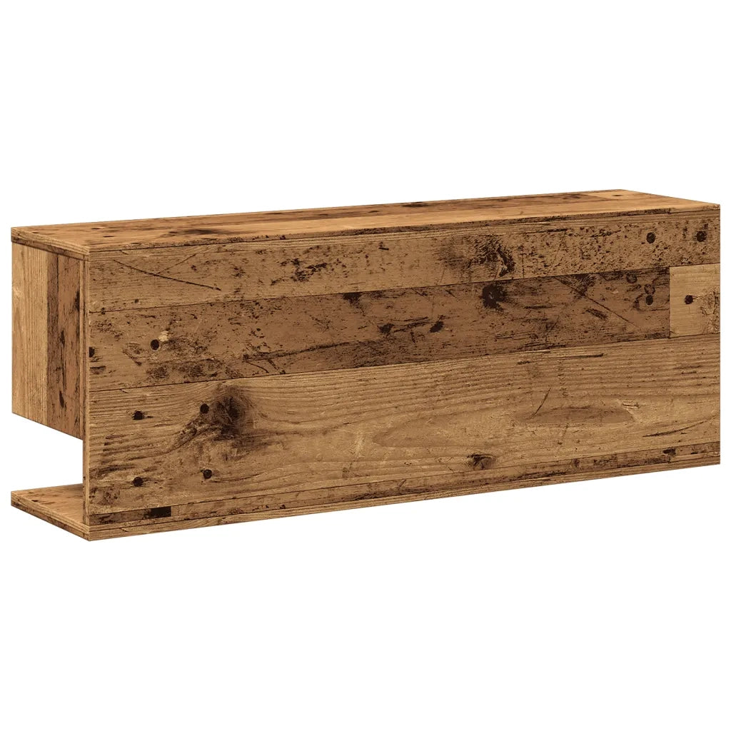 vidaXL Mobile a Parete 80x20x30 cm Legno Antico in Legno Multistrato