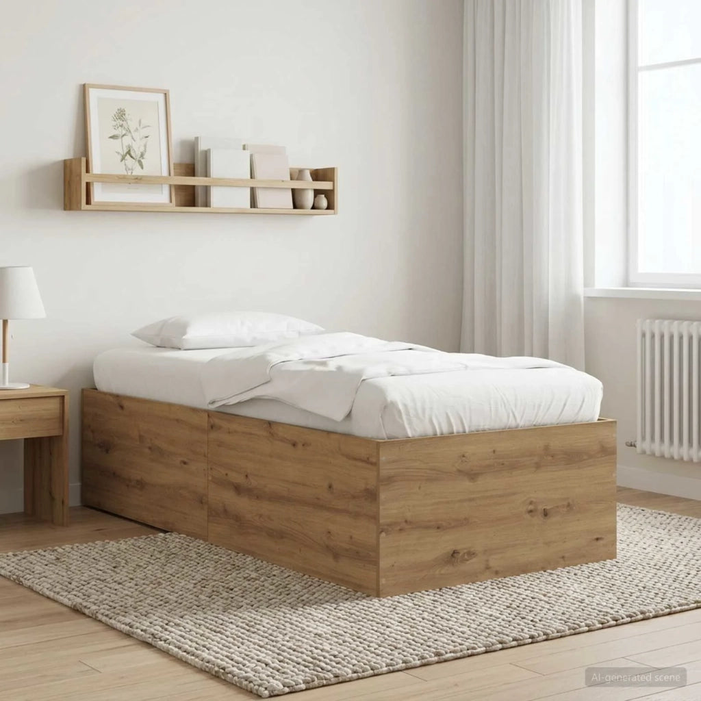 Struttura letto a pavimento Rovere Artigianale 80 x 200 cm 3429540