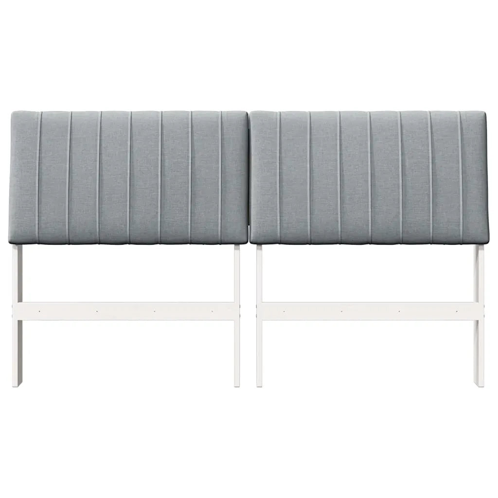 Testiera imbottita Grigio chiaro 160 cm Pino massello 879388