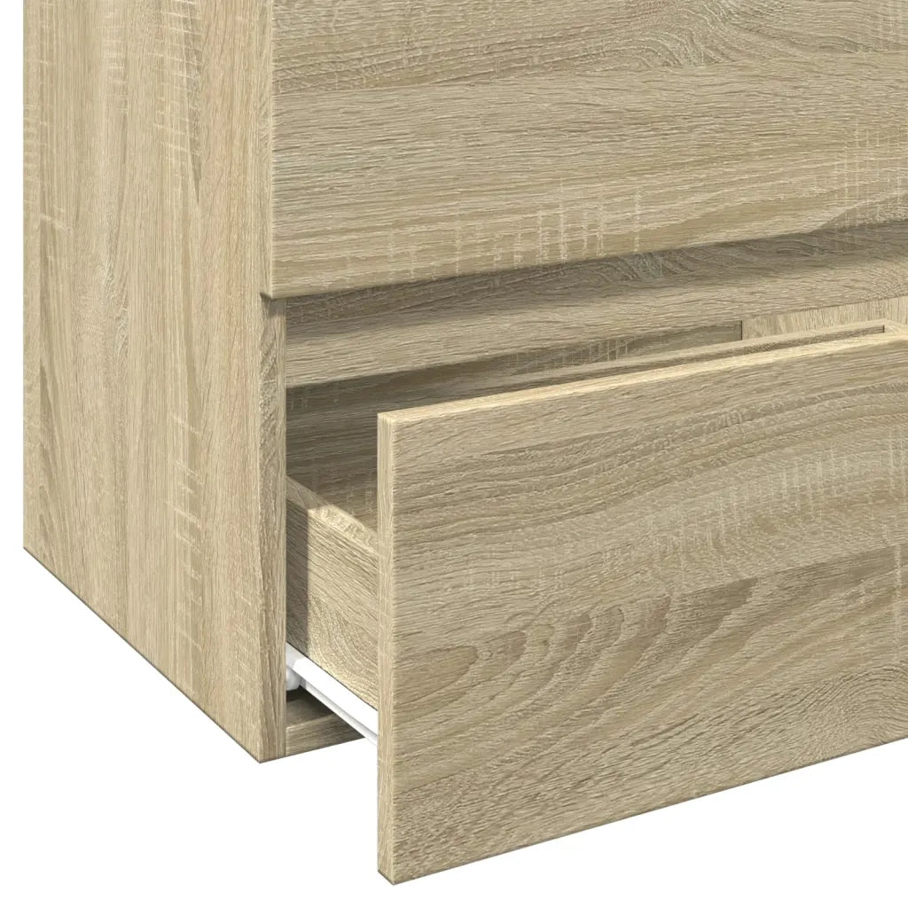 vidaXL Mobile Lavabo Rovere Sonoma 60x38,5x45 cm in Legno Multistrato