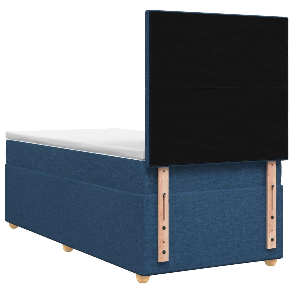 Letto box spring con materasso Blu 90 x 190 cm Tessuto 3453780