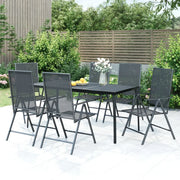 Set da Pranzo da Giardino 7 pz in Acciaio Antracitecod mxl 76728
