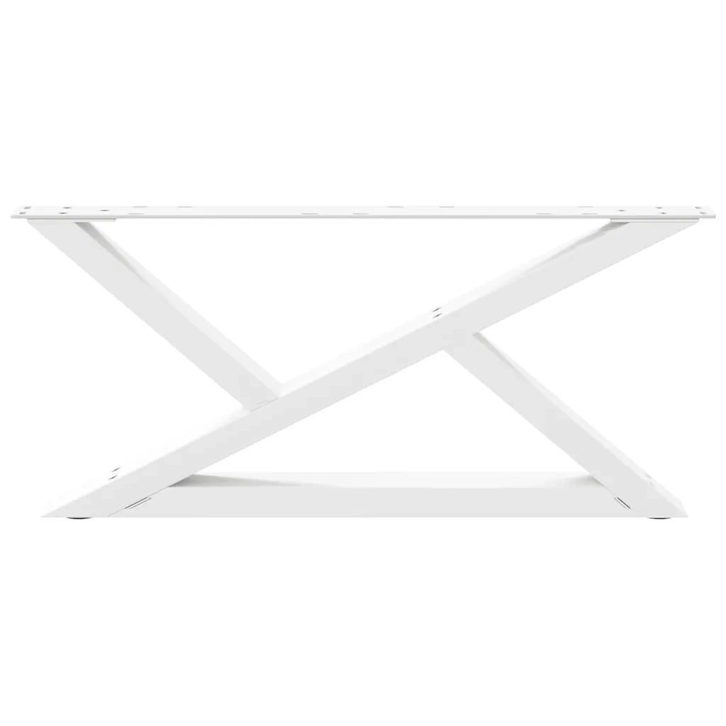Gambe per tavolino da caffè 2 pz Bianche 70x(30-31,3) cm Acciaio 4012693