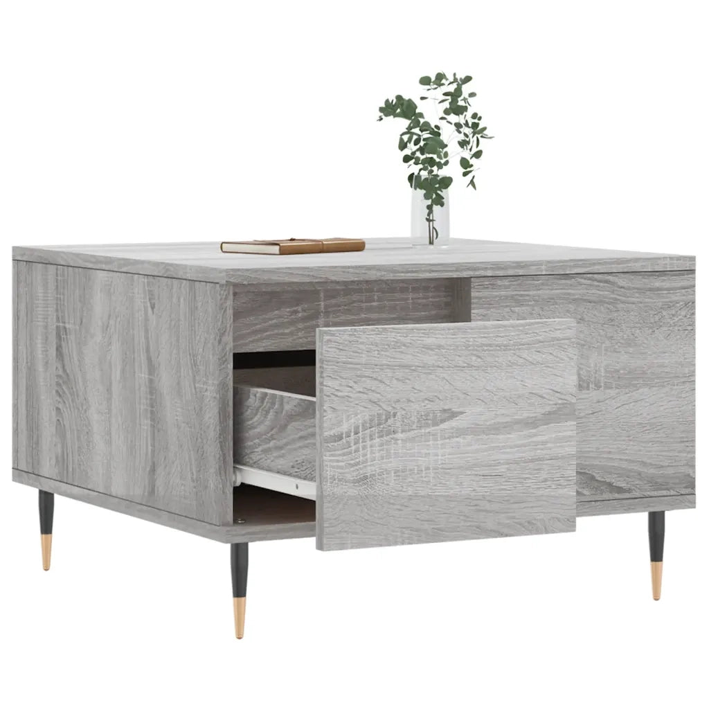 Tavolino Salotto Grigio Sonoma 55x55x36,5 cm Legno Multistrato 830754