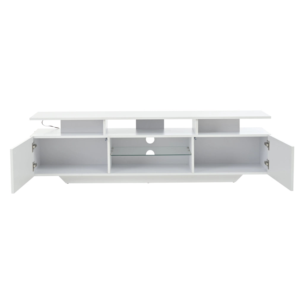 Mobile porta tv bianco 160 cm con illuminazione a diodi