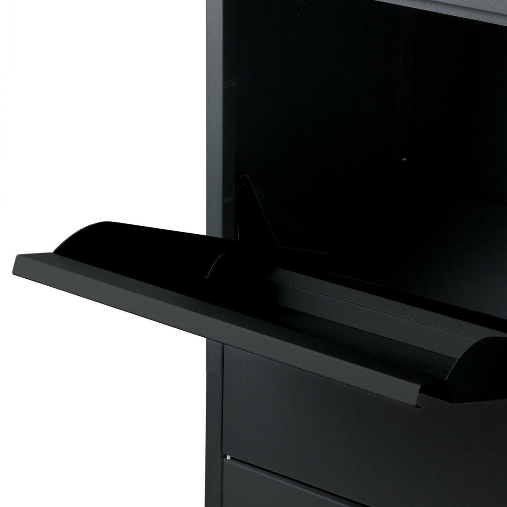 Cassetta postale/cassetta postale con serratura su supporto 46 ​​x 45 x 140 cm antracite 16_0000116