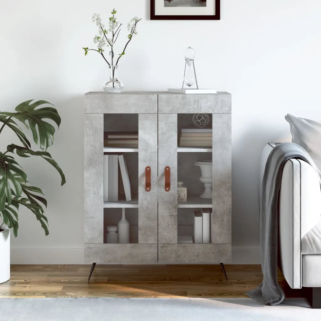 Credenza-Buffet-Armadio da cucina Grigio Cemento 69,5x34x90 cm in Legno Multistrato 620771
