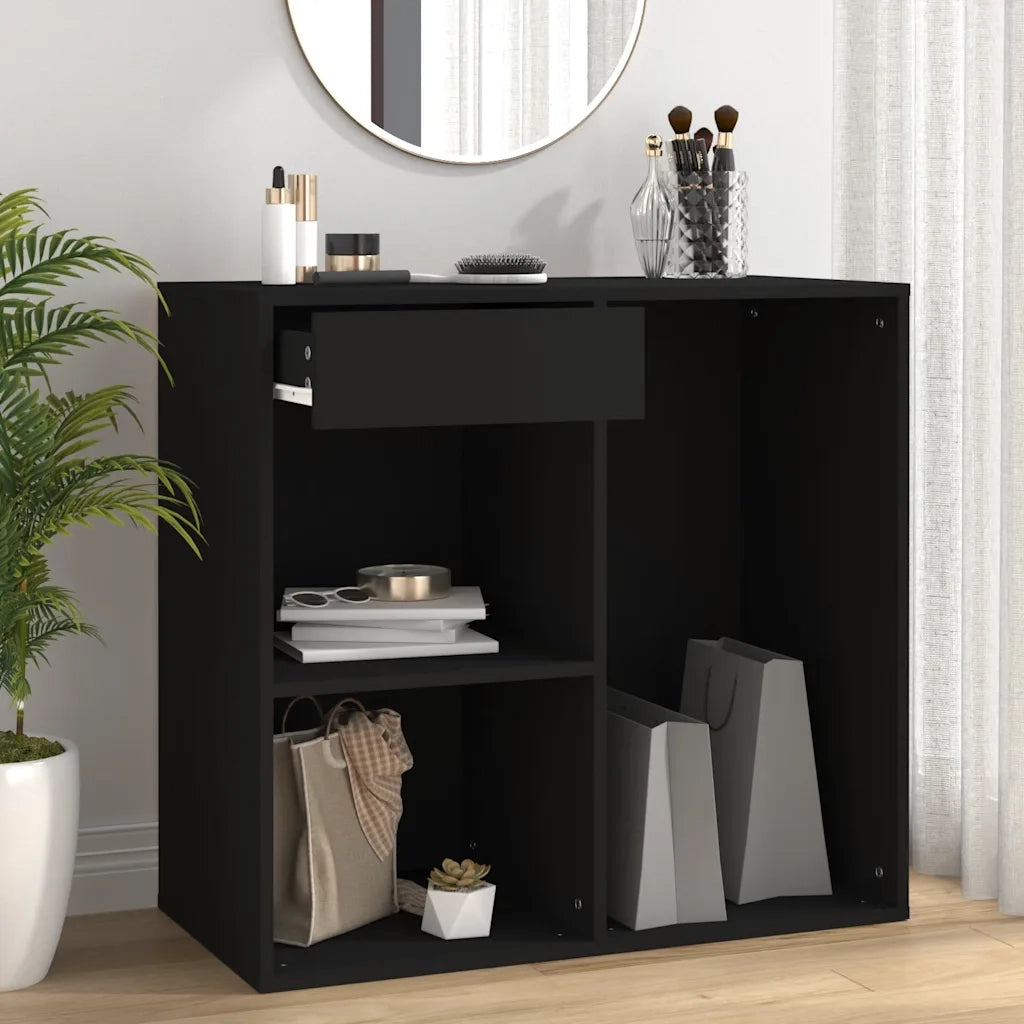 Armadietto per Cosmetici Nero 80x40x75 cm in Legno Multistrato CFW8286245